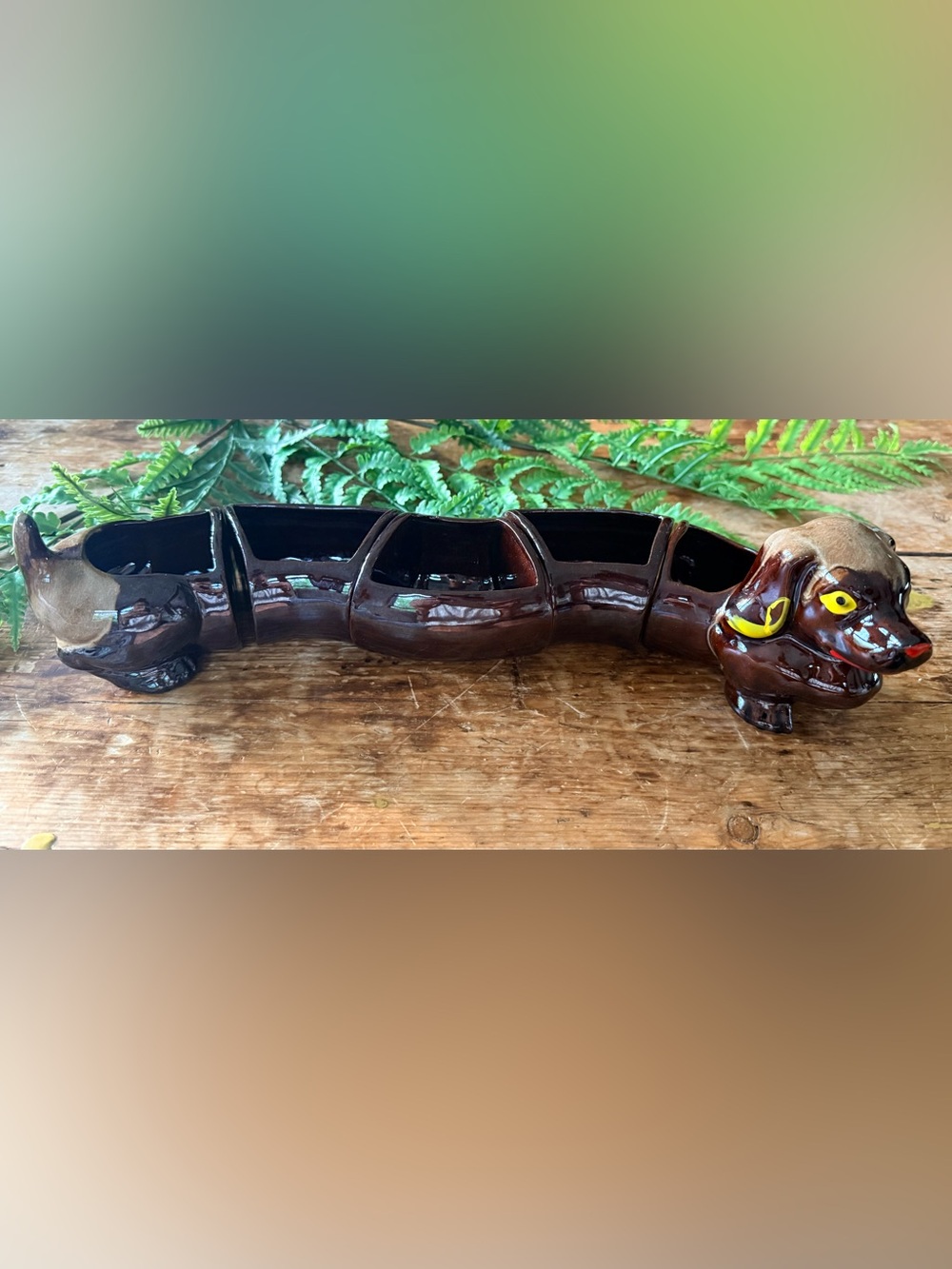 Vintage Dog Daschund Multi-Piece Customizable Dish